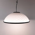 Murano pendant lamp White and Black, Italy 1980s