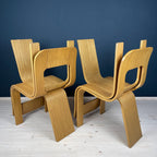 Mid-Century Plywood Dining Chairs Esse by Gigi Sabadin, Stilwood, Italy - Set of 4