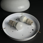Classic swirl murano glass ceiling or wall lamp Italy 1970s Retro home decor