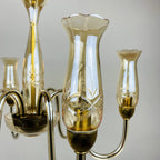 Vintage amber murano chandelier De Majo Italy 1970s Mid-century italian chandelier 6 bulbs