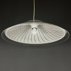 Vintage swirl Murano glass pendant lamp Italy 1970s White Mid-century Lighting Vintage chandelier