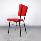 Vintage Red Dining Chair: Mobili Polli Italian Mid-Century Design