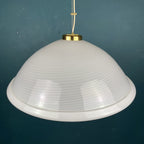 Vintage Swirl Murano Glass Pendant Lamp: 1980s Italian Mid-Century Lighting