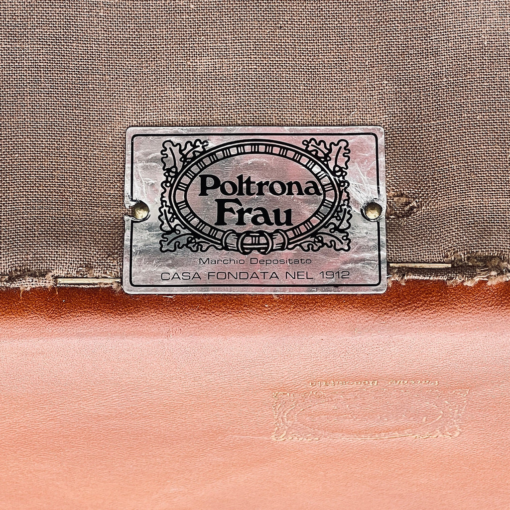 Poltrona Frau leather armchairs Edoardo Italy 1970s Set of 2