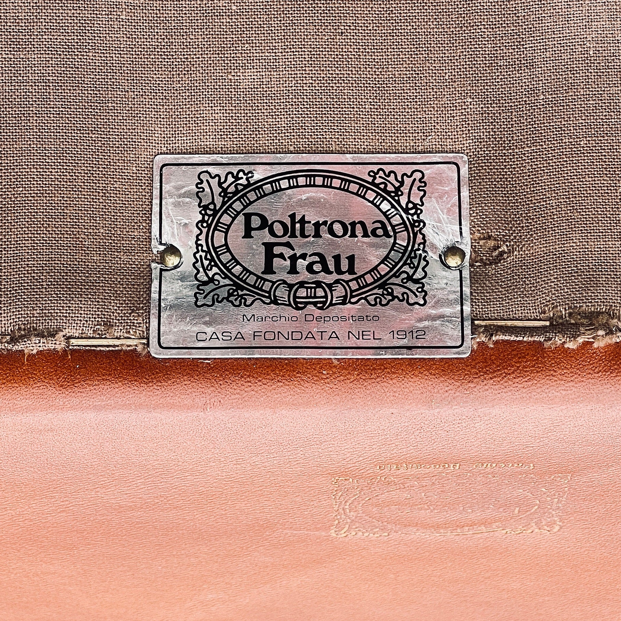 Poltrona Frau leather armchairs Edoardo Italy 1970s Set of 2