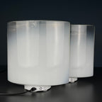 Pair of murano table lamps Idra by Rosanna Tosa for Leucos, Italy 1980s