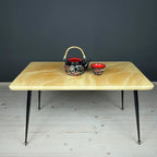Mid-century beige coffee table Italy 1950s Art deco Vintage Italian Modern