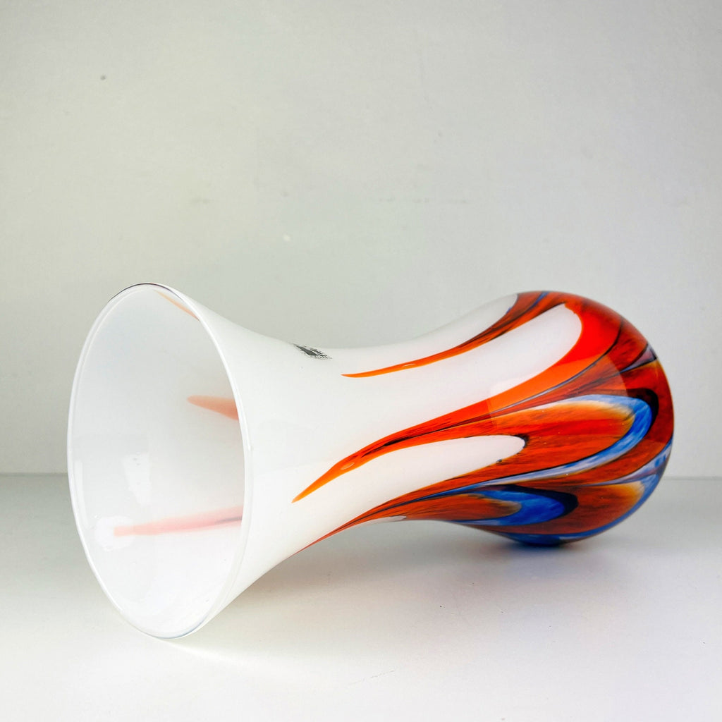 Carlo Moretti Murano Glass Vase: Hand-Cut Italian Art, 1970s