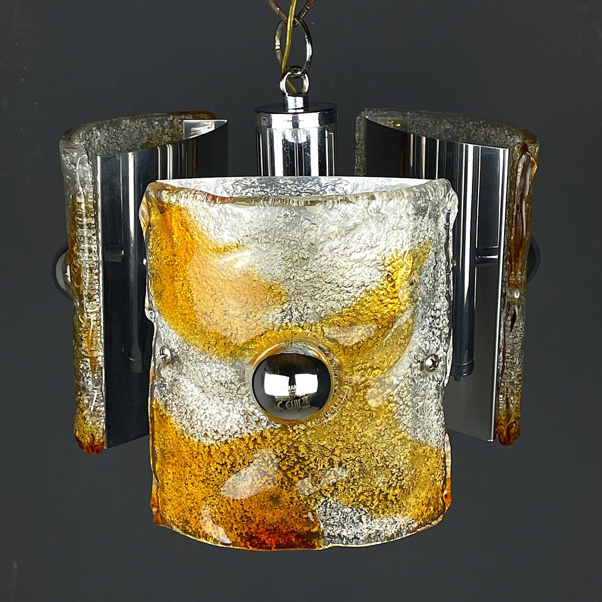 Mid-Century Murano Glass Chandelier by AV Mazzega, Italy 1970s