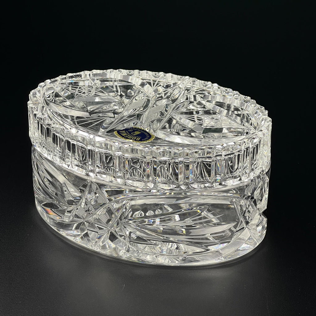 Vintage Bohemian glass candy bowl by Bohemia Crystal, Czechoslovakia, 1970s
