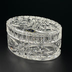 Vintage Bohemian glass candy bowl by Bohemia Crystal, Czechoslovakia, 1970s