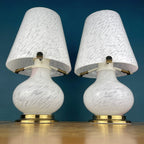 Pair of murano table lamps Mushroom Italy 1970s Italian Modern Retro home decor