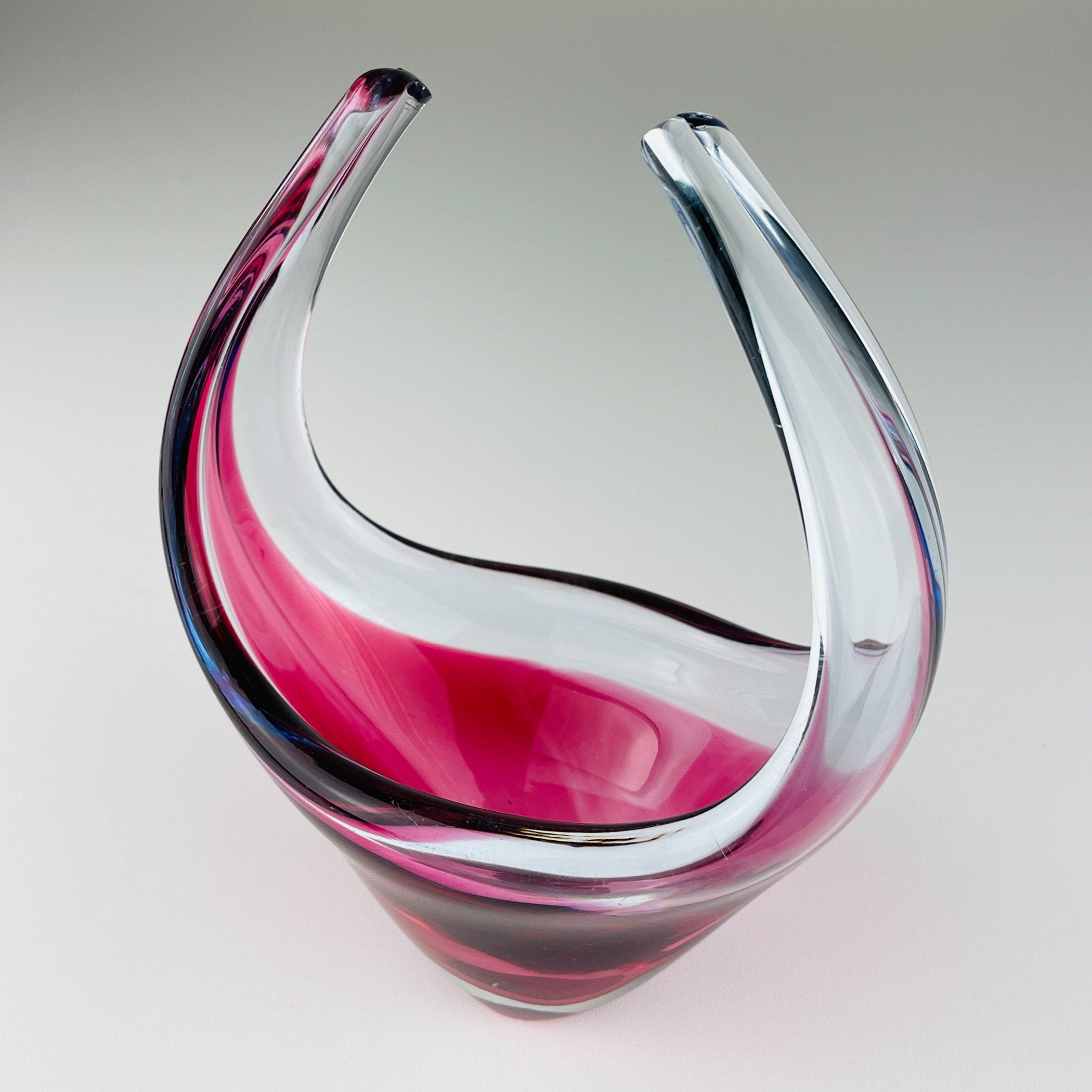 Vintage small murano vase Italy 1970s, Mid-century modern design
