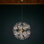Large Murano chandelier Flower Sputnik by Paolo Venini for VeArt, Italy, 1960s
