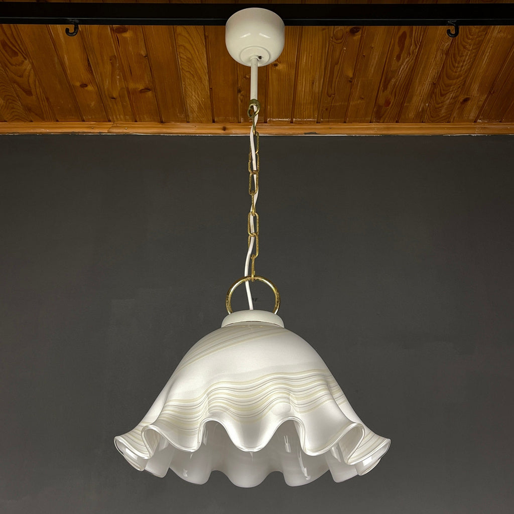 Vintage Murano Glass Fazzoletto Pendant Lamp - Mid-Century Italian Lighting