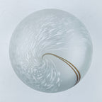 Vintage Murano Glass Night Lamp: Swirl Sphere Table Lamp, Italy 1980s