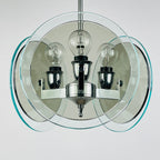 Vintage Fontana Arte Art Glass Chandelier - Italian MCM Design