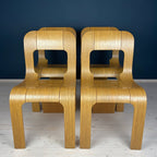 Mid-Century Plywood Dining Chairs Esse by Gigi Sabadin, Stilwood, Italy - Set of 4
