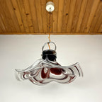 Original murano pendant lamp Flower by AV Mazzega Italy 1970s