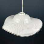 Vintage Swirl Murano Glass Chandelier - Italian Mid-Century Lighting