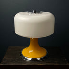 Vintage Mid-Century Modern Table Lamp, Italy 1970s, Space Age, Yellow