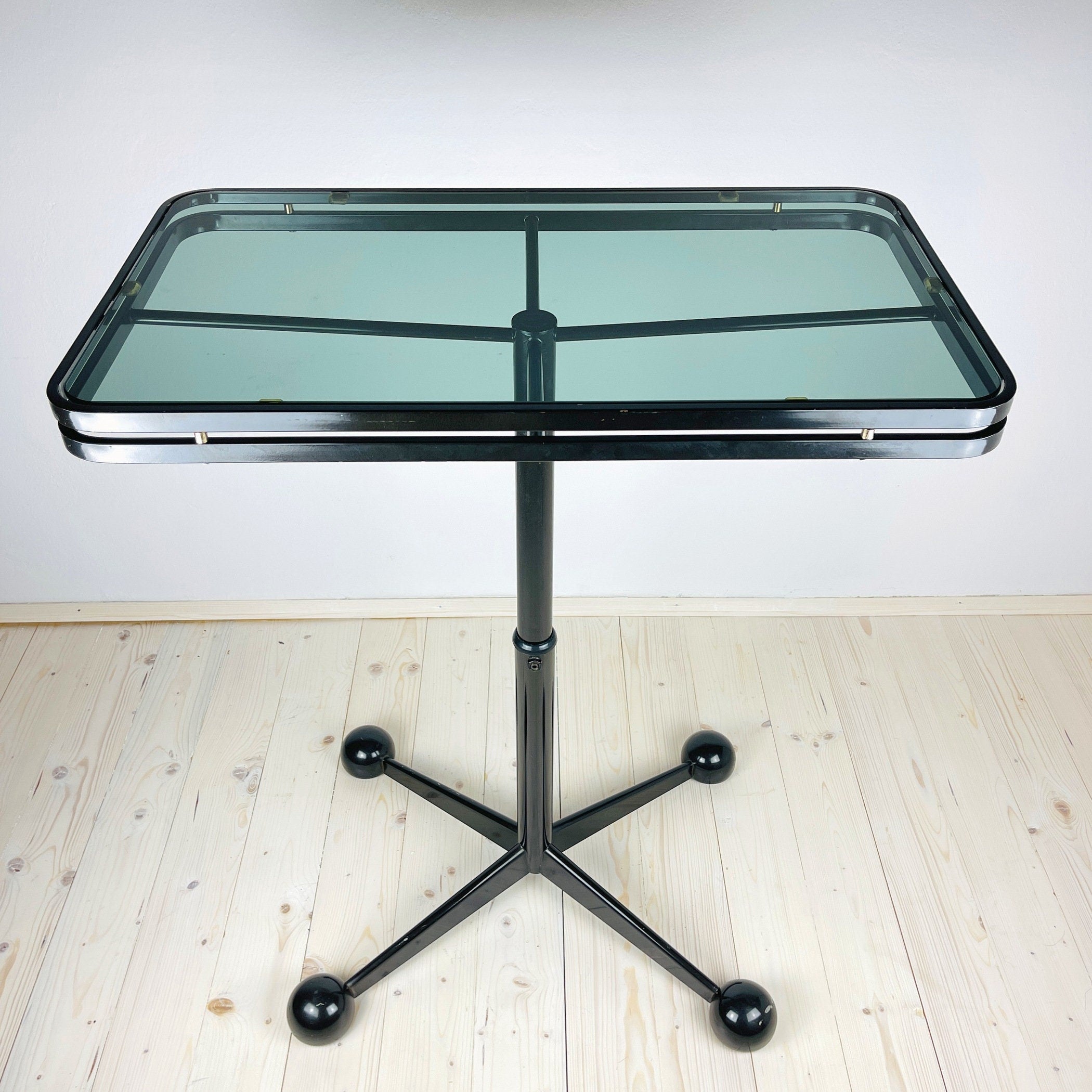 Large black coffee table by Allegri Arredamenti, Italy 1970s