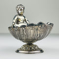 Vintage Silver-Plated Caviar Server with Spoon - Royal Family Sheffield Italy