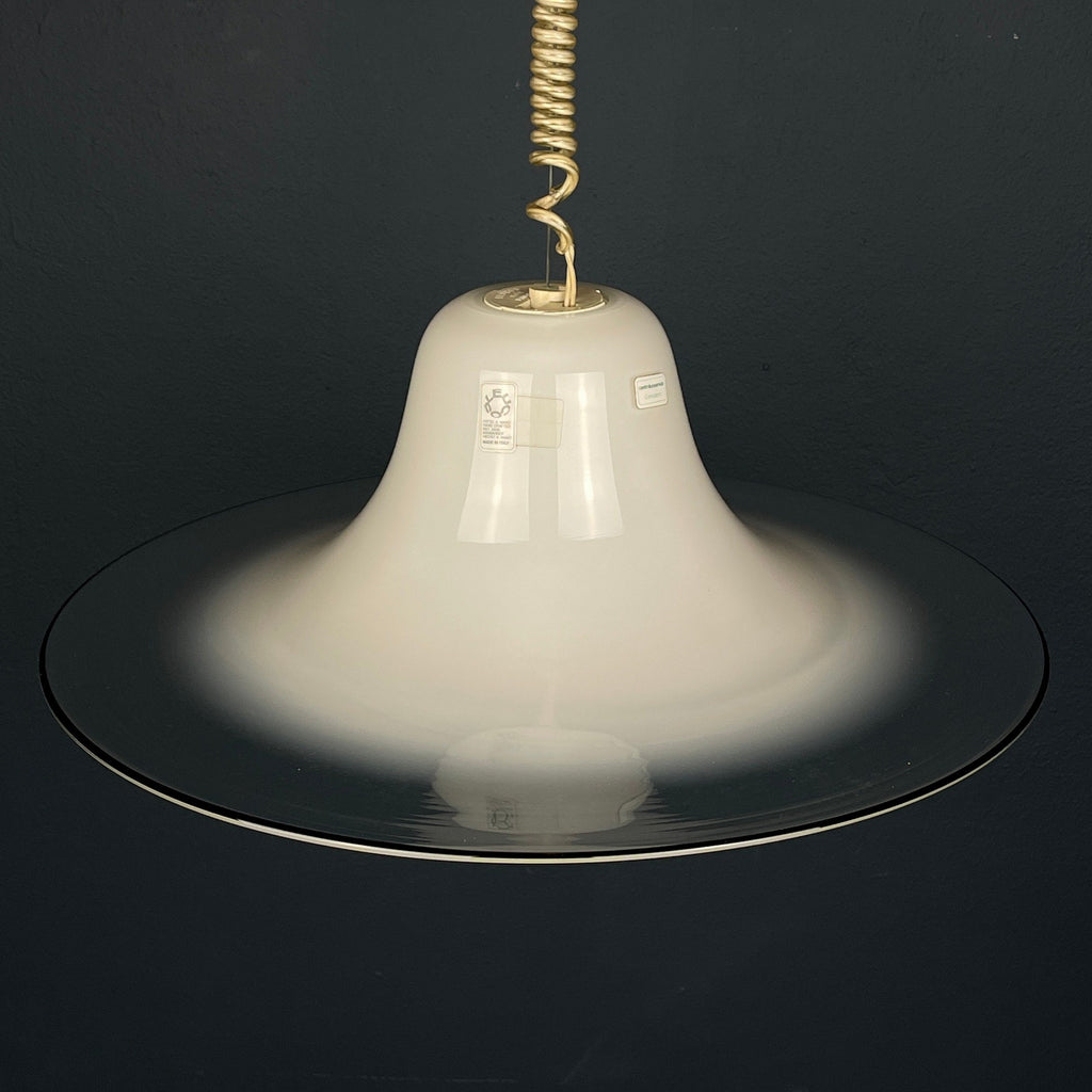 Cinea pendant lamp by Giusto Toso for Leucos Italy 1970s Mid-century italian modern lighting