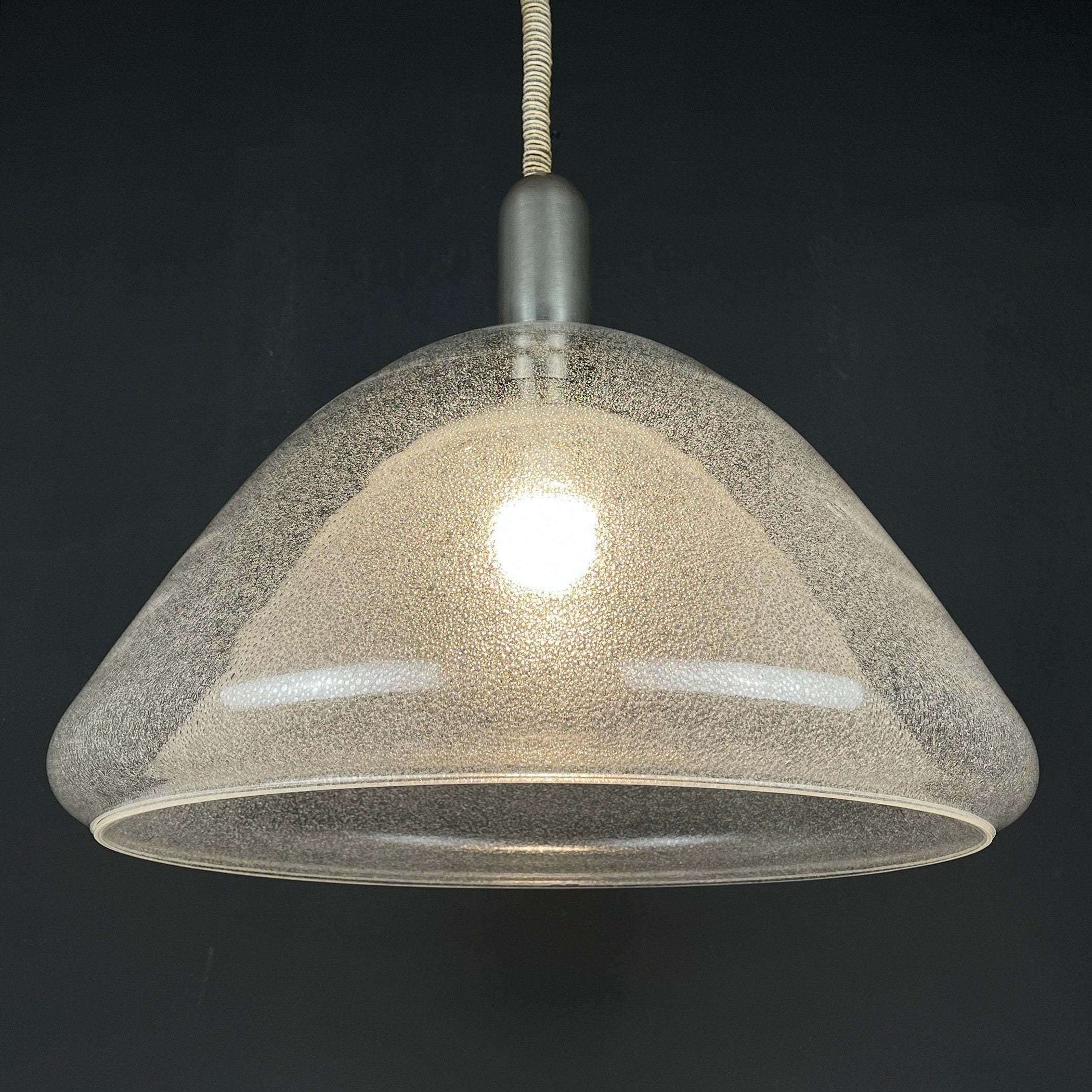 Carlo Nason Murano Glass Pendant Lamp - Mazzega Italian Lighting 1960s