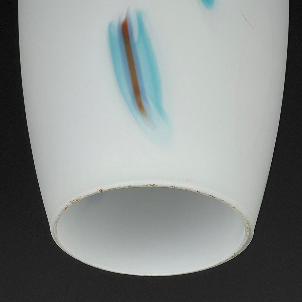 Multicolor opaline murano glass pendant lamp by Stilnovo, Italy 1950s, Mid-century modern