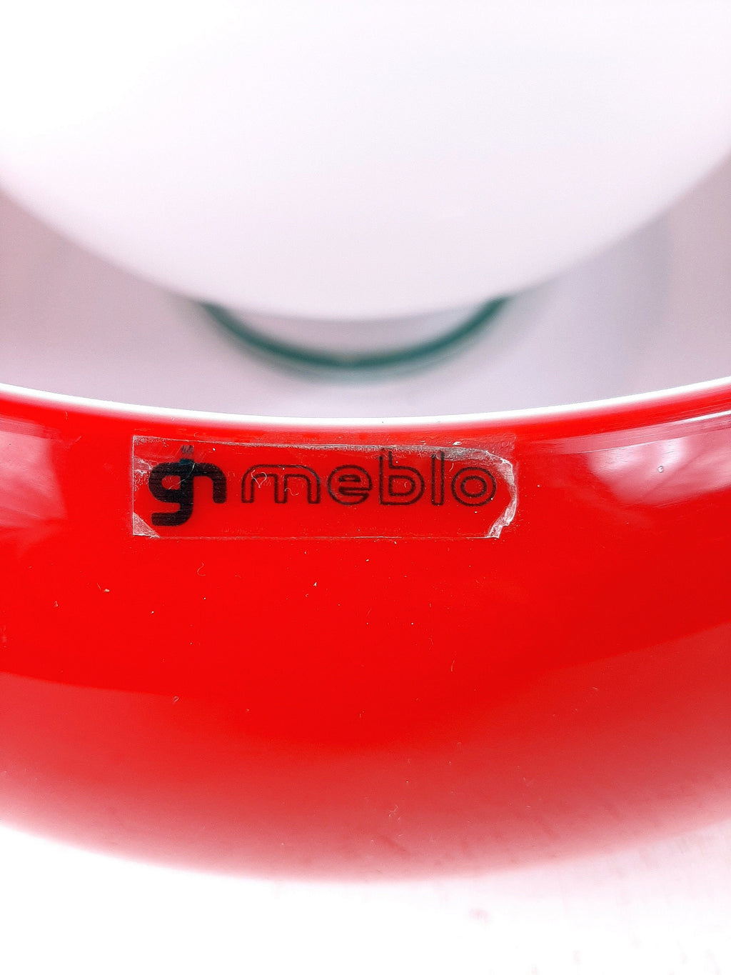 Meblo Guzzini Red Glass Wall Lamp: 1980s Space Age Sconce