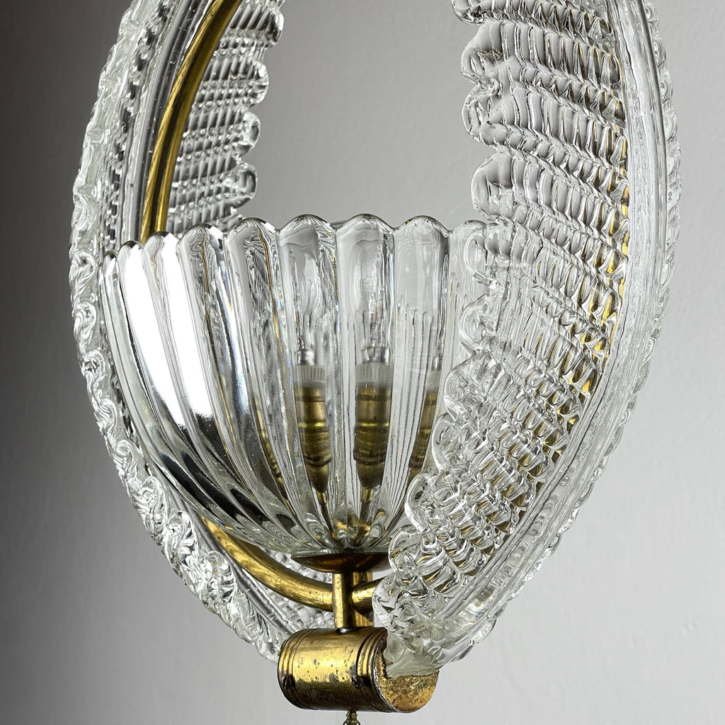 Murano chandelier by Ercole Barovier Barovier & Toso, Italy 1930s