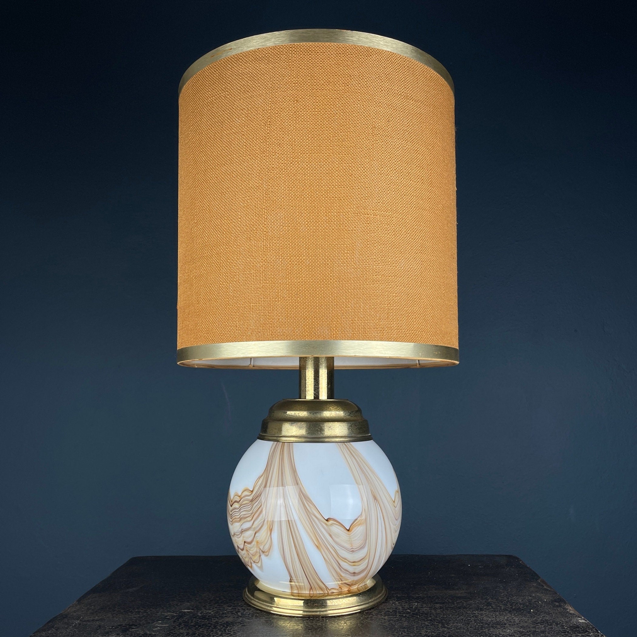 Murano table lamp Italy 1970s mid-century modern italian home decor