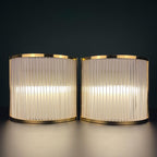 Art Deco Murano Glass Wall Sconces by De Majo, 1970s - Set of 2