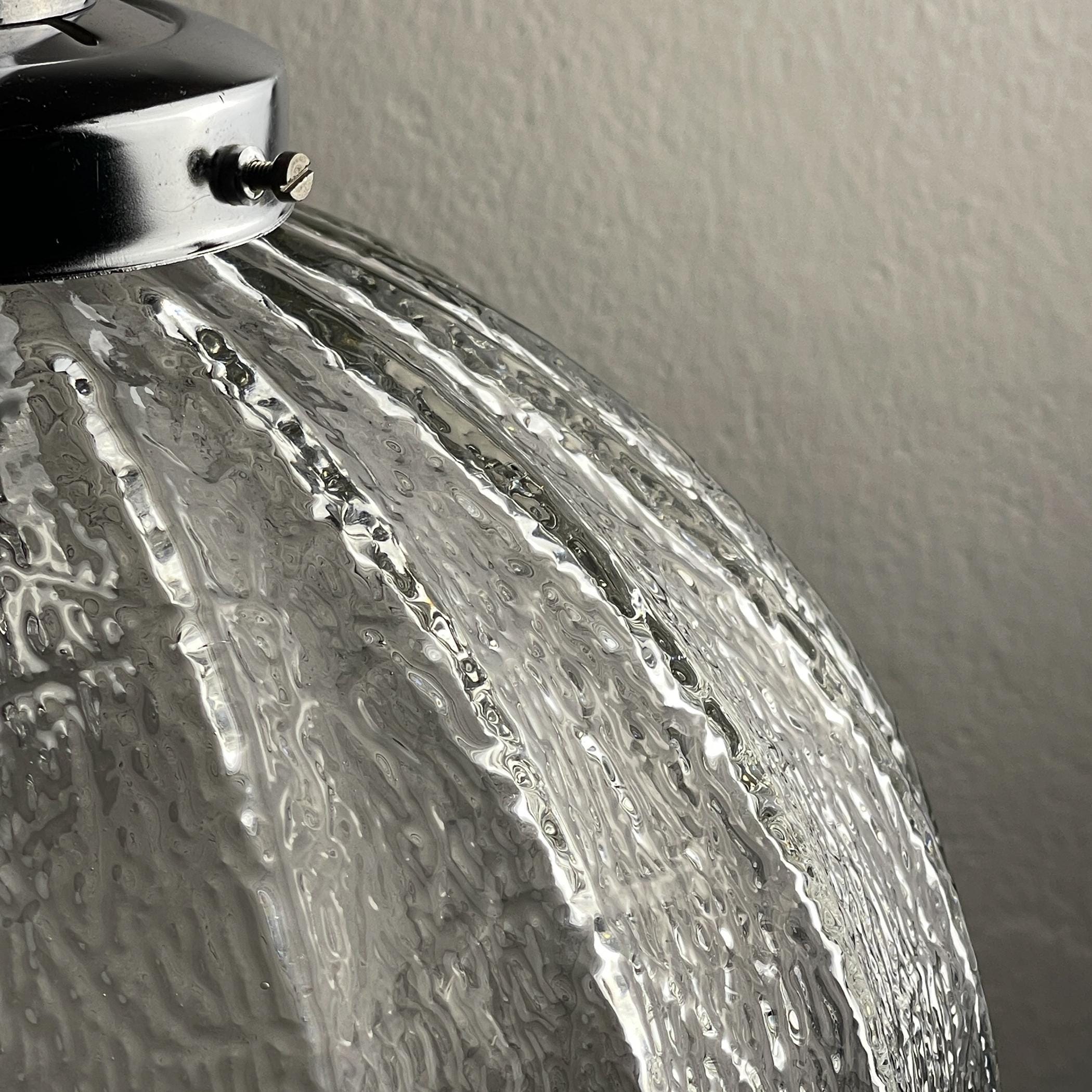 Mid-century glass pendant lamp, Italy, 1960s, Vintage Home Decor