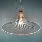 Vintage swirl Murano pendant lamp Italy 1970s Italian modern murano chandelier