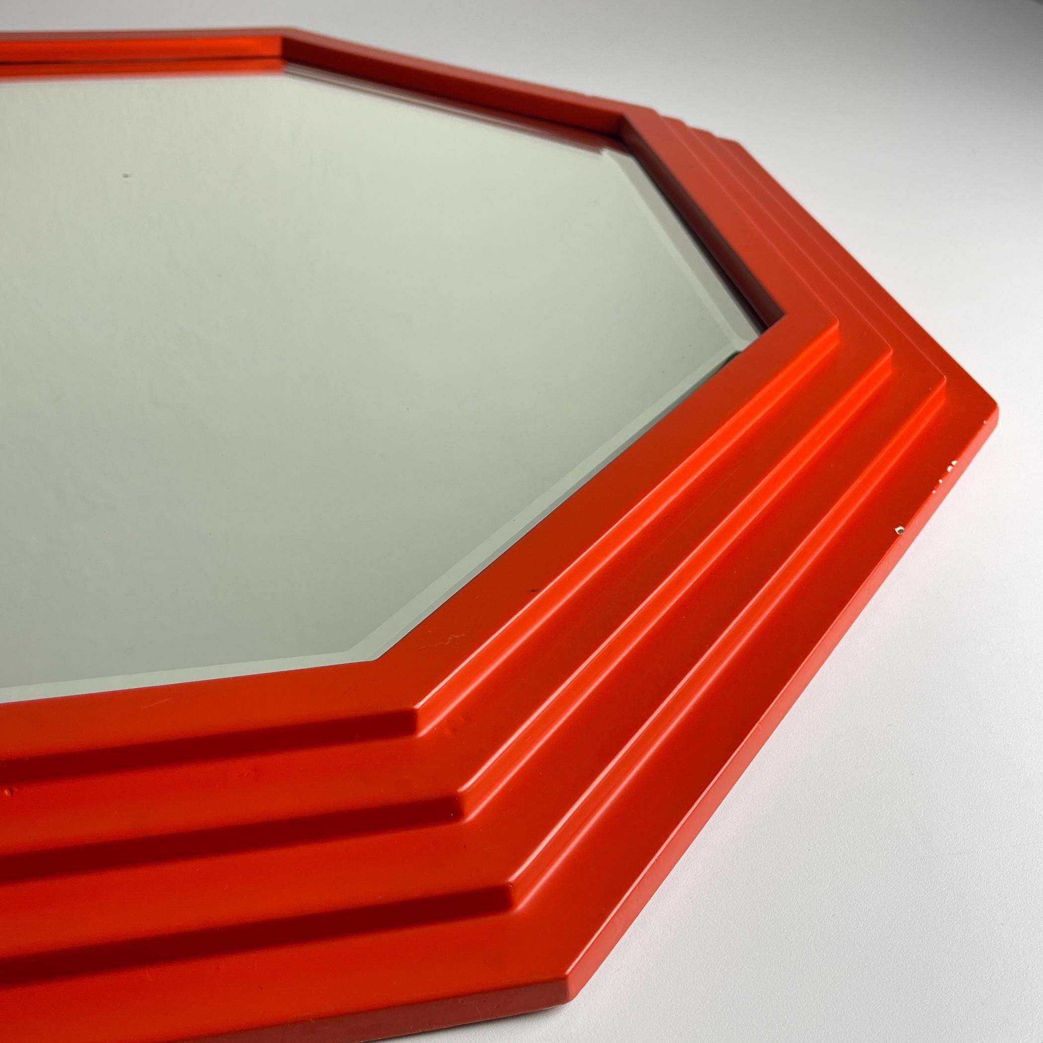 Large vintage wooden mirror Art Deco, Italy, 1960s, Vintage home decor
