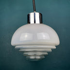 Vintage Mazzega Murano Glass Pendant Lamp: 1970s Italian Space Age Lighting