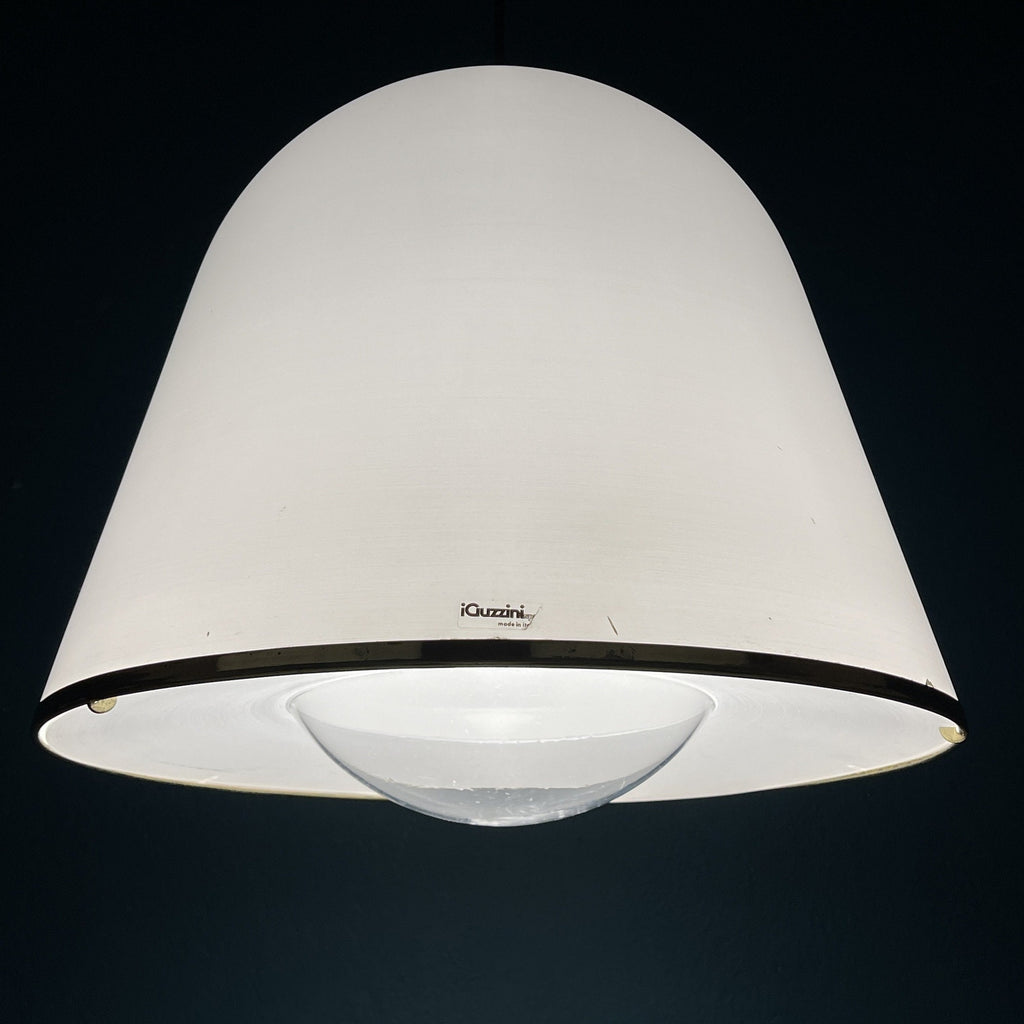 iGuzzini "Kuala" Italian white pendant lamp by Franco BRESCIANI  Italy 1970s