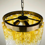 Murano glass chandelier Tronchi by Toni Zuccheri for Venini Italy 1960s