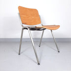 Retro desk chair from 80s Yugoslavia Stol Kamnik Plywood Metal Chrome Leg Retro office