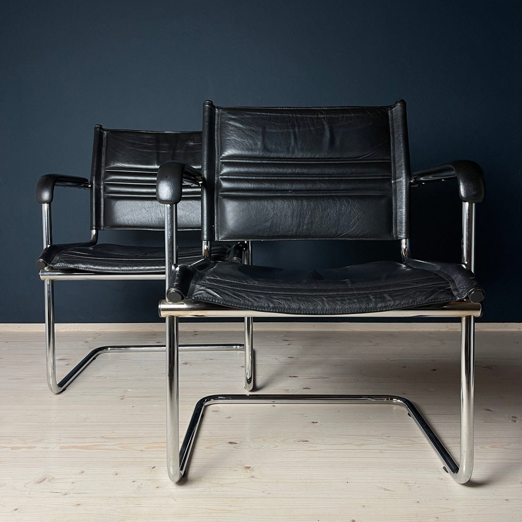 Mid-Century Bauhaus Cantilever Chair Set: Stol Kamnik, Mart Stam Design