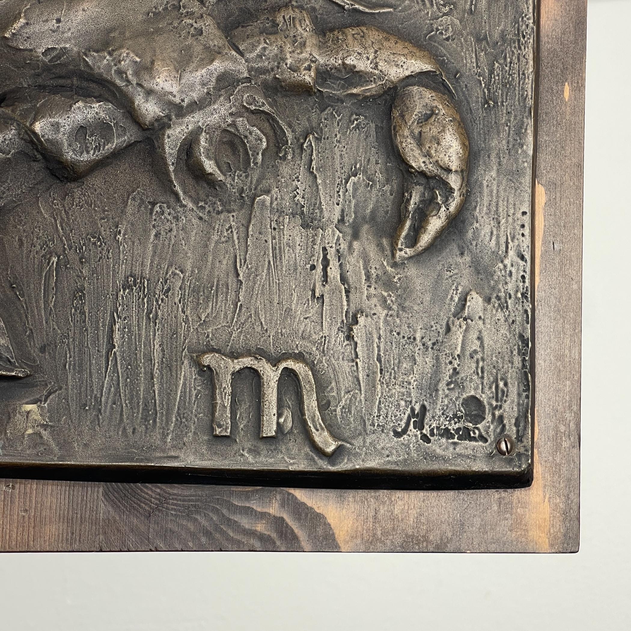 Vintage wall decor Scorpio by Salvino Marsura, Italy 1960s, Mid-century Modern