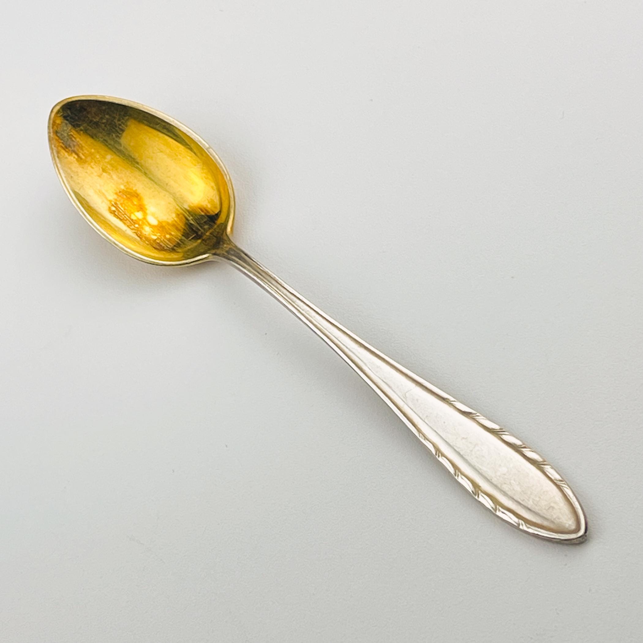 Antique set of 6 silver teaspoons Theodor Meyer Bern, Berndorf, 1920s, Vintage home decor