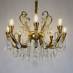 Vintage crystal chandelier, Italy 1950s