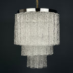 Mid-century murano glass chandelier Tronchi by Toni Zuccheri for Venini Italy 1960s