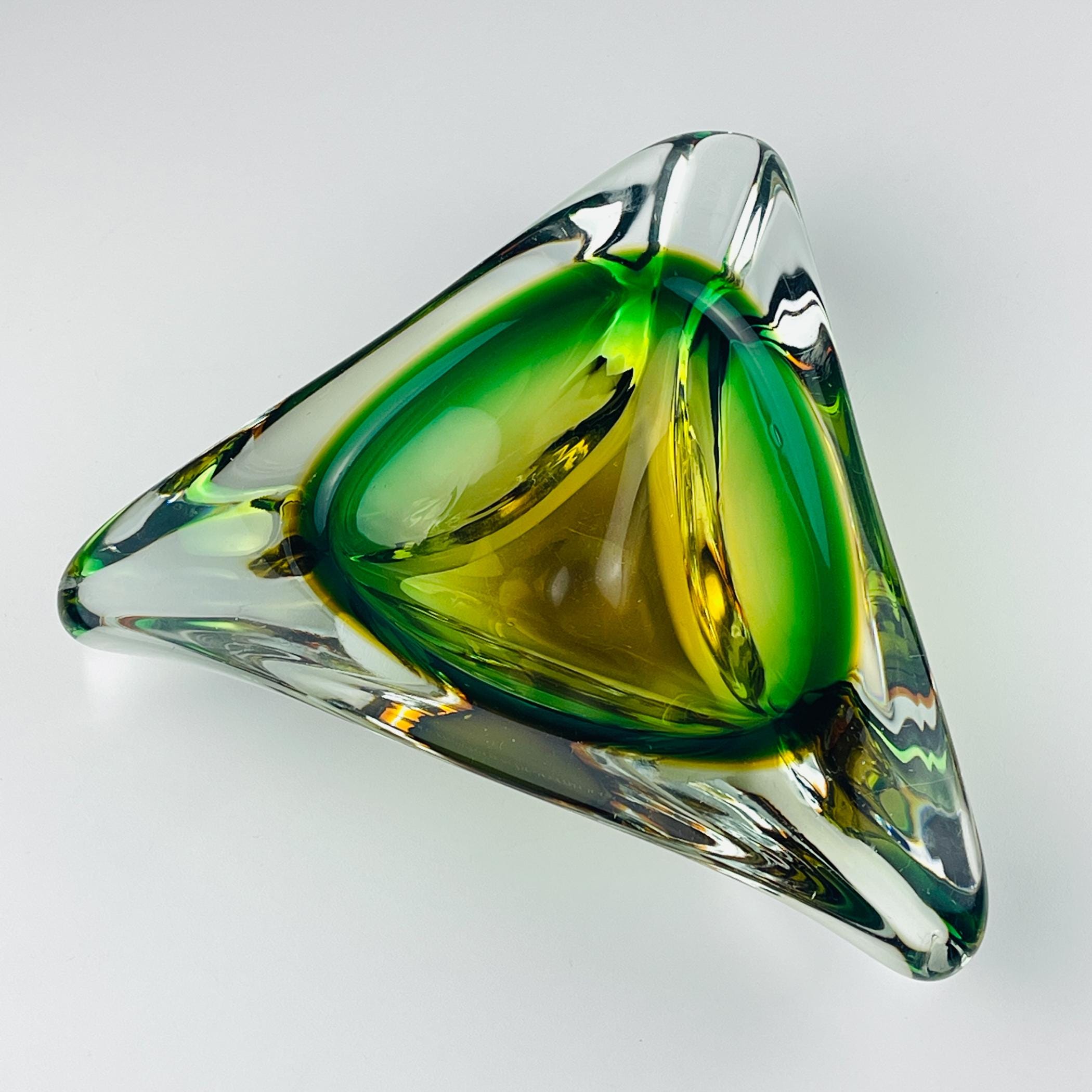 Sommerso murano glass ashtray by Arte Nuova, Italy, 1960s, Vintage home decor