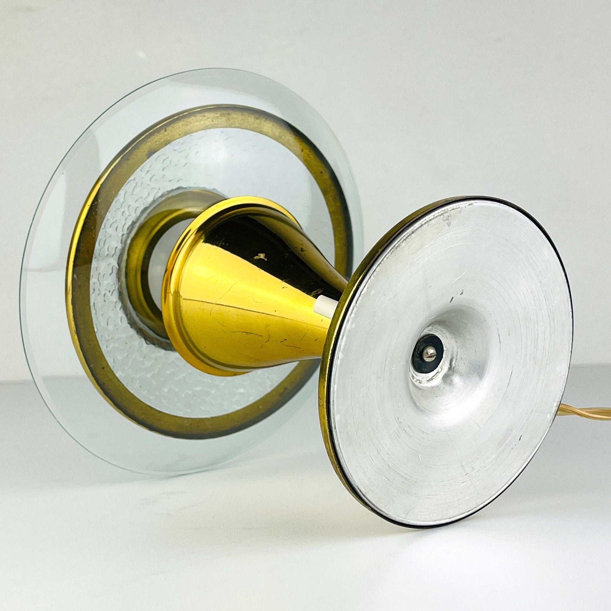 Vintage night lamp Italy 1970s Mid-century modern Space age light UFO table lamps