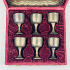 Antique Silver Plate Glass Set: Sheffield Edward Collection, England 1890s