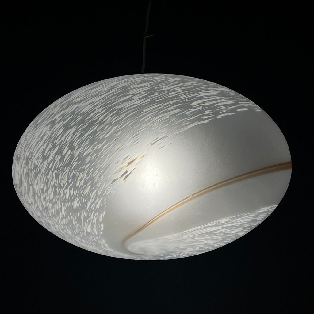 Large swirl murano glass pendant lamp Vetri Murano Italy 1970s